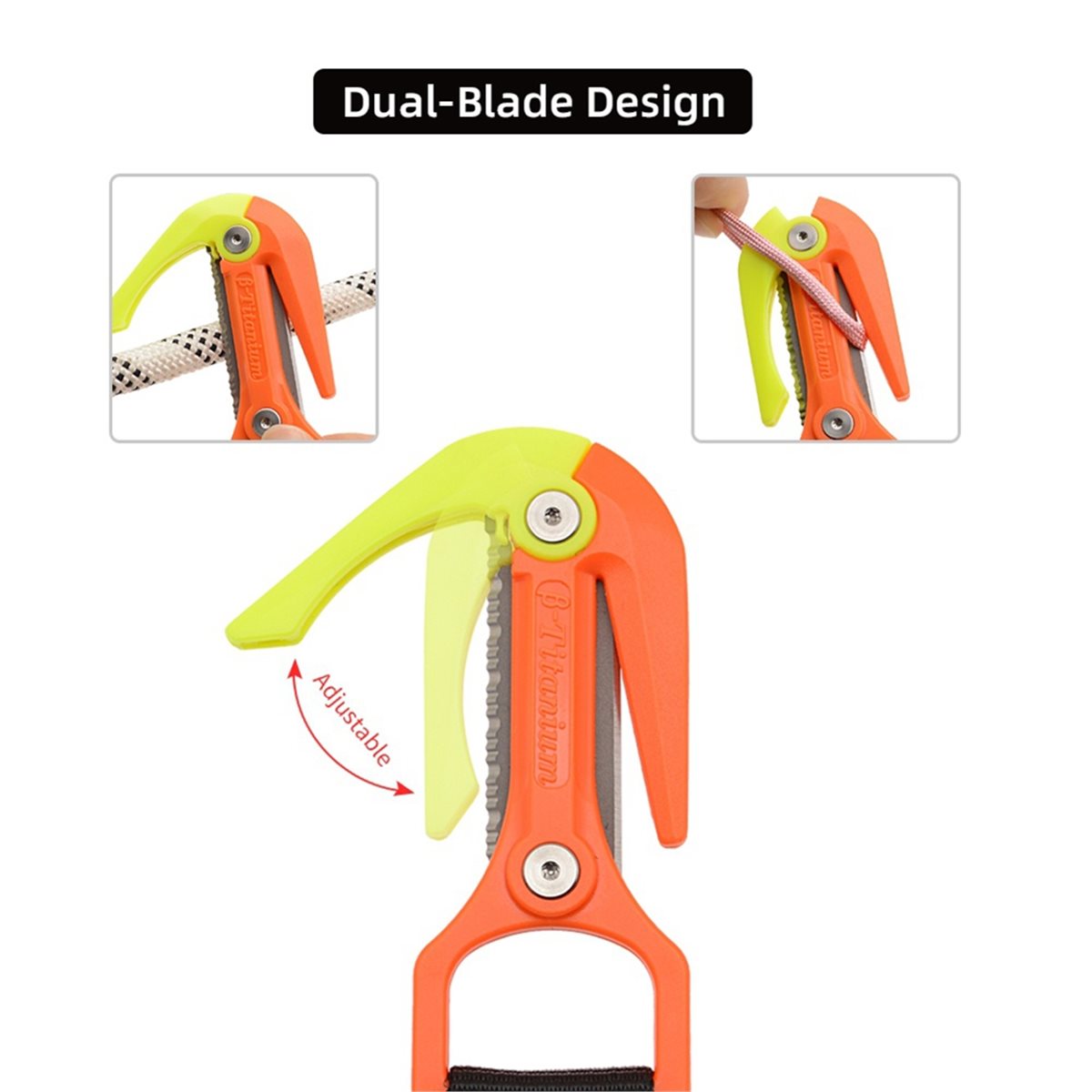Dive Knife Titanium - pembaruan. Pisau Pemotong Tali Bawah Air