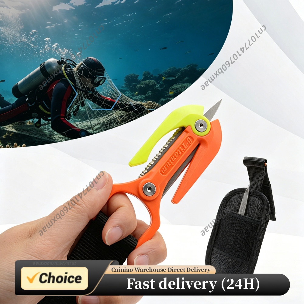 Dive Knife Titanium - Pemotong Tali Selam Paduan Titanium Serbaguna
