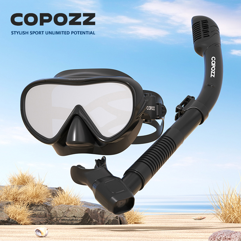 Freediving Mask Set - COPOZZ Masker Selam Baru Masker Penglihatan
