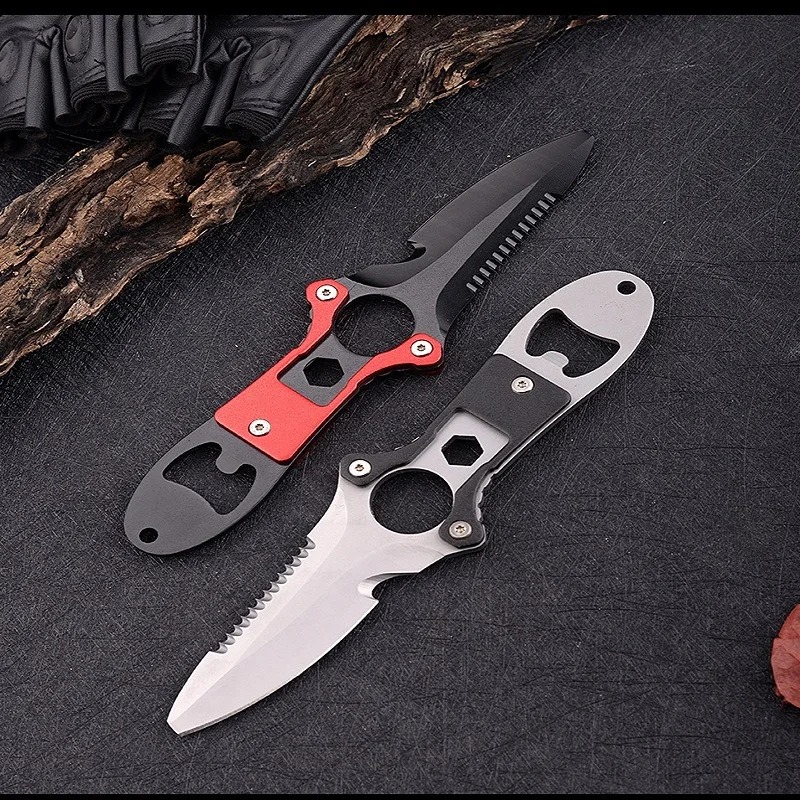 Dive Knife Titanium - Pisau multifungsi baja tahan karat alat
