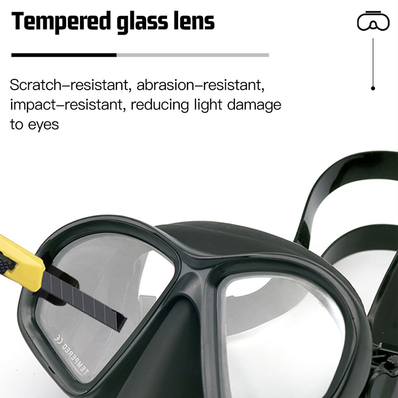 Masker Selam Kaca Tempered Kap - Freediving Mask Set ulasan dan harga