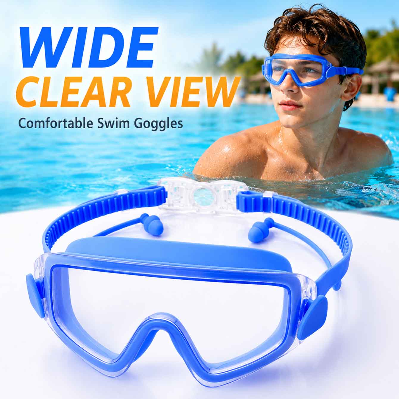 1 Buah Kacamata Renang Masker  - Snorkel Dry Top ulasan dan harga