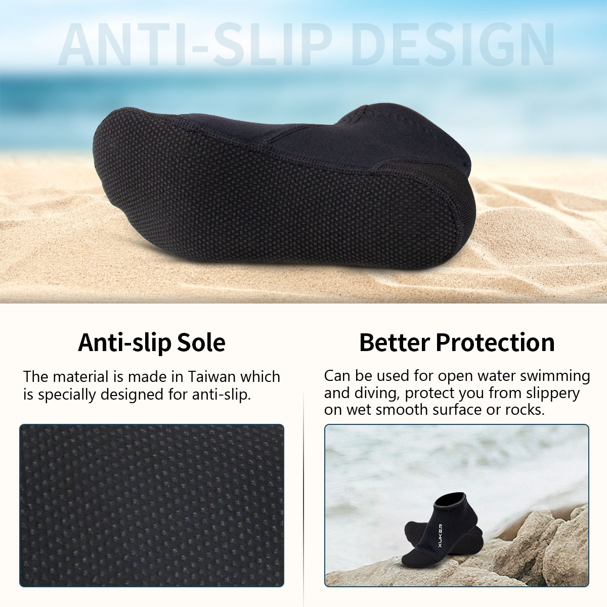 3Mm Neoprene Kaus Kaki Pantai  - Snorkel Dry Top ulasan dan harga