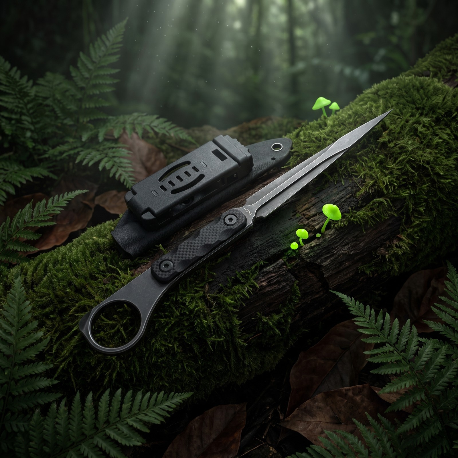 Pisau Berburu Baja Keras Berku - Dive Knife Titanium ulasan dan harga