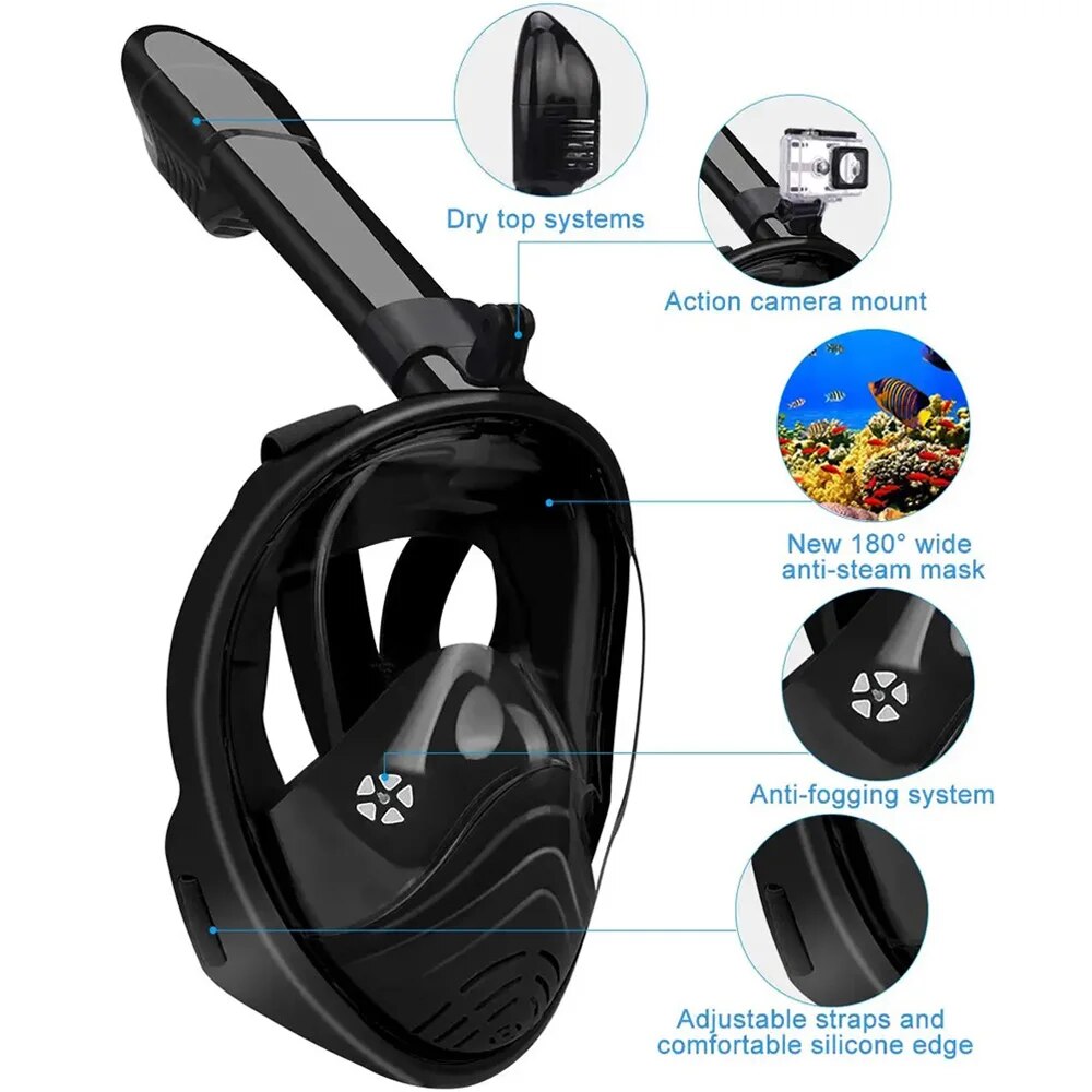 Masker renang anak dewasa, Sno - Freediving Mask Set ulasan dan harga