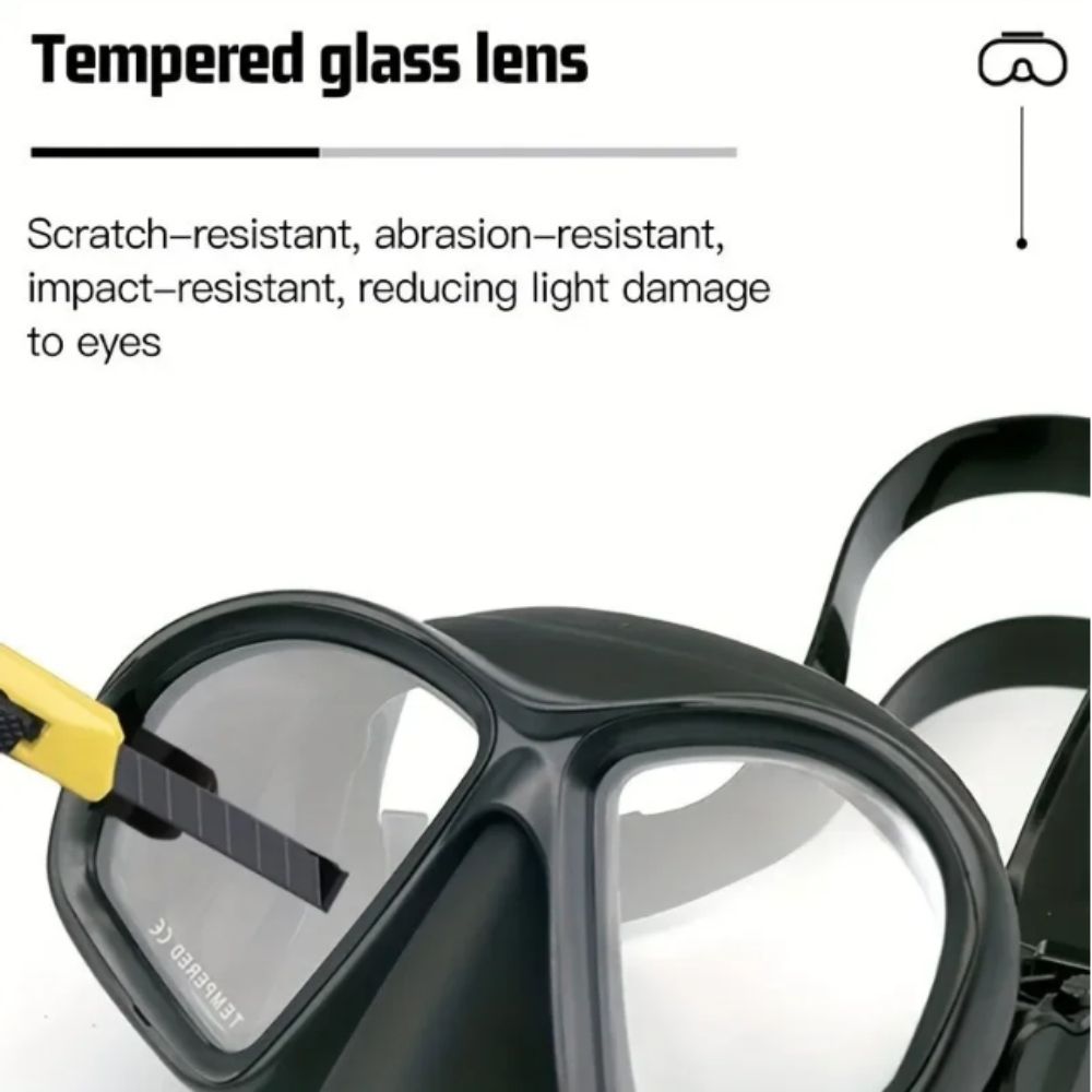 Masker Selam Kaca Tempered Lip - Freediving Mask Set ulasan dan harga