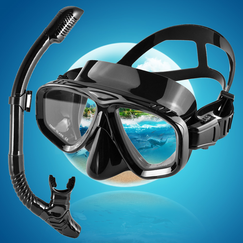 Snorkeling kering, Set masker  - Freediving Mask Set ulasan dan harga