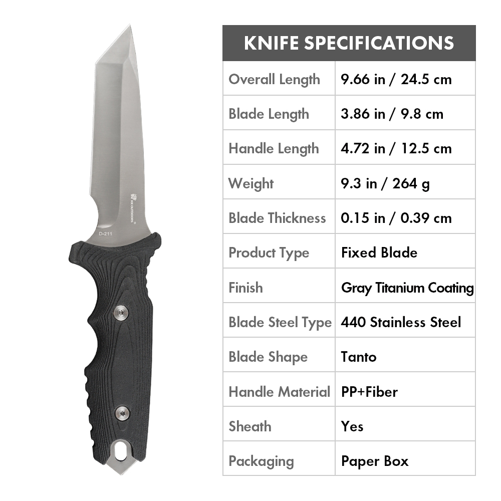 Pisau Survival Fixed Blade EDC - Dive Knife Titanium ulasan dan harga